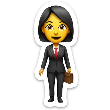 Mexican woman in suit with for sale sign  sticker