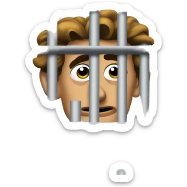 Nicolas Sarkozy behind bars sticker