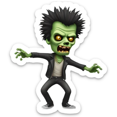 sid vicious zombie dancing sticker