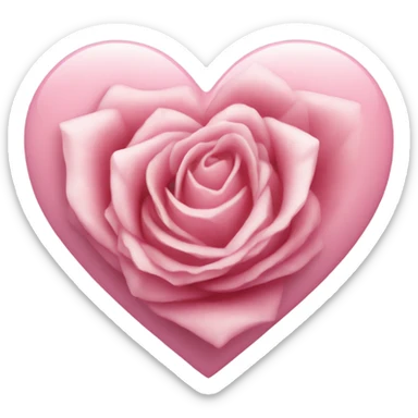 corazón rosa con moño blanco  sticker