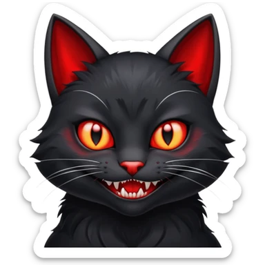 Vampire cat  sticker