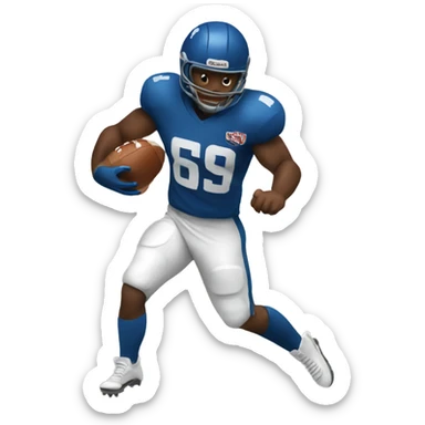 Football player scoring sticker