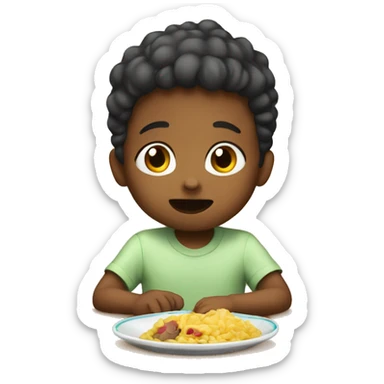 the child doesn't want to eat sticker