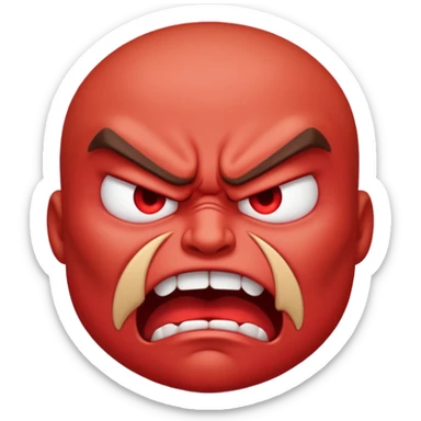 very angry and mad enraged fuming foaming at the mouth emoji  sticker