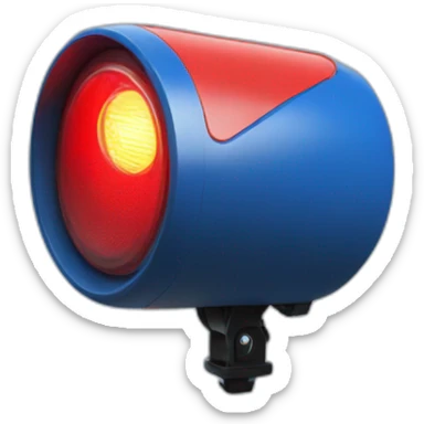 red blue flashing light sticker