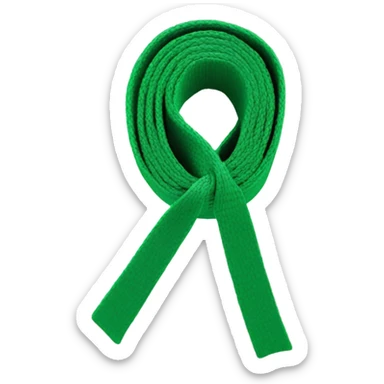 green karate belt sticker