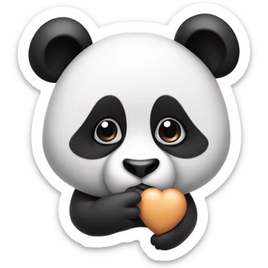 Panda blowing kisses sticker