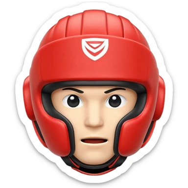 MMA headgear object icon, protective sparring helmet, padded texture, 3D cartoon, mobile game icon style, centered, clean background, no text, no watermark
 sticker