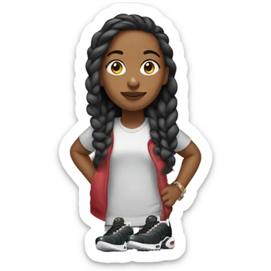 The girl in Nike air max tn sneakers sticker