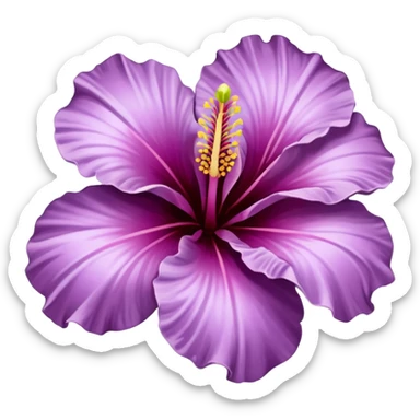 single lilac hibiscus blossom sticker