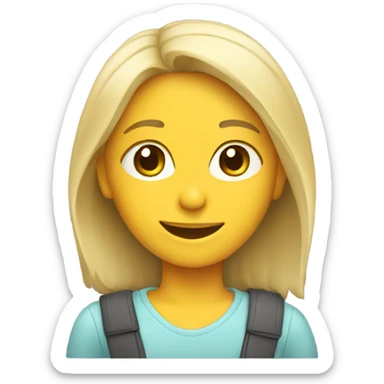 smiling girl in car interior sticker