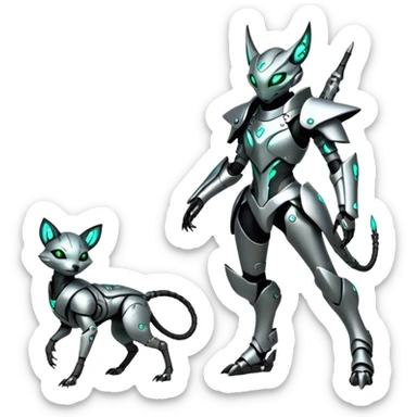 Modern Futuristic Cool Wicked Cyborg-Vernid-Trico-species by LiLaiRa full body sticker