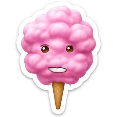 a pink cotton candy emoji  sticker