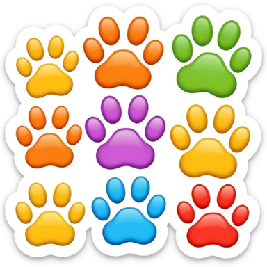 Paws with elements of others emoji1-2 sticker