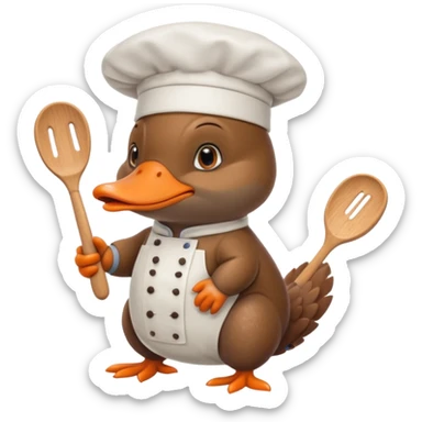 platypus cook sticker