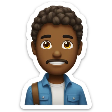 Hace un cara soriente sticker