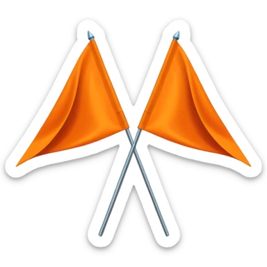 Double triangular orenge Flag sticker