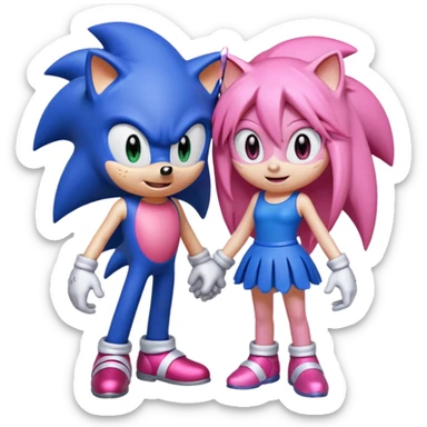 Sonic and Amy  sticker