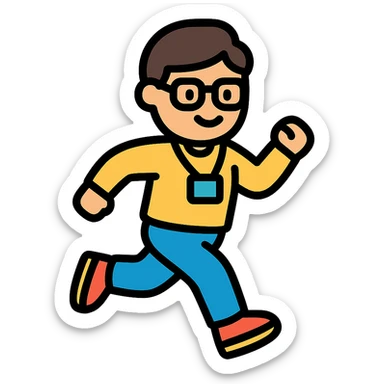 teacher jogging sticker