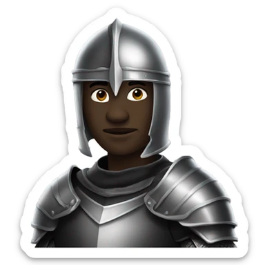 Black knight white skin fantasy sticker