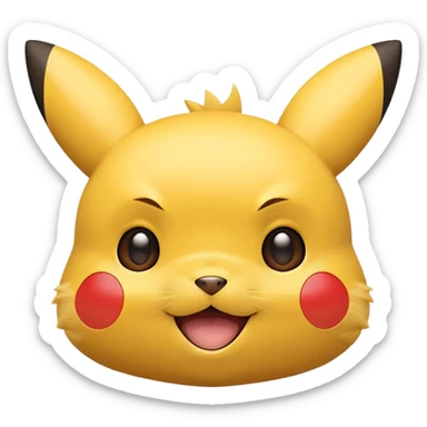 Pikachu face sticker