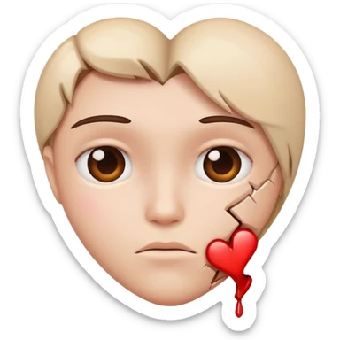 half of a broken heart sticker