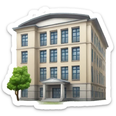 typical russian school buiding  sticker