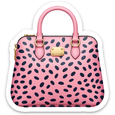 Pink leopard bag sticker