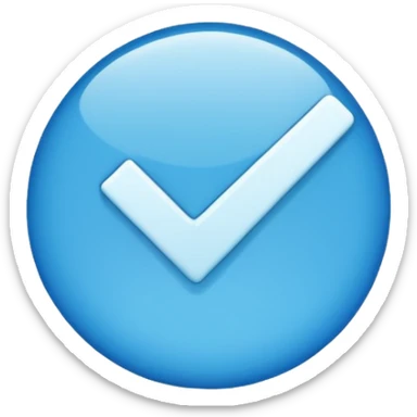 Make me an emoji thats look exactly like the TikTok verified emoji a blue tick sticker