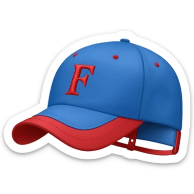 baseball cap blue (#00A3E0) and red (#F9423A) sticker