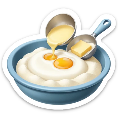 baking ingredients before preparation sticker