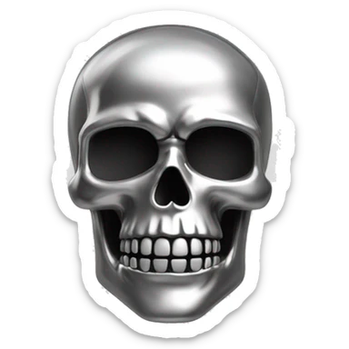 Shape Round and three dimensional
Color Cool platinum shine
Details Precisely designed skull with a glossy surface
Pose Modern and advanced sticker