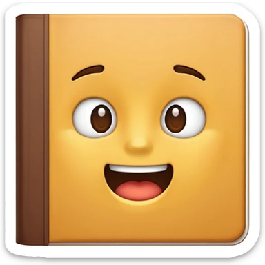 could you make me a journal emoji with a brown cover opened sticker