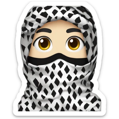 keffiyeh covered face sticker