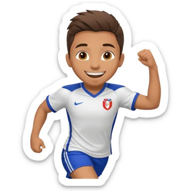 soccer player celebrating a goal sticker