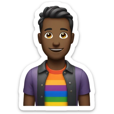 Gay pride man sticker