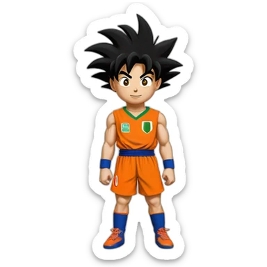Son Goku portant le maillot de l'Algérie sticker