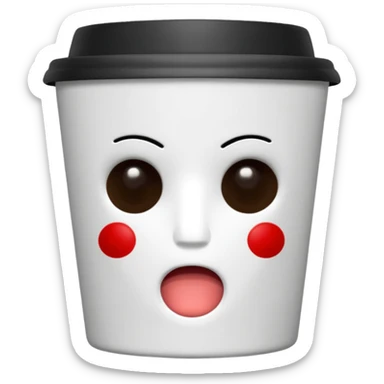 coffee cup no face sticker