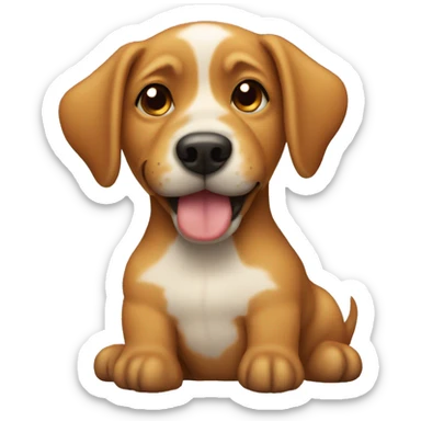 Dog with a butt face sticker