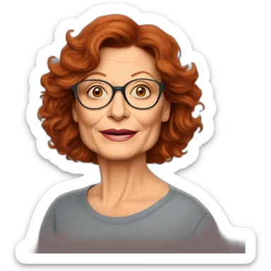 actor susan sarandon cartoon wearing tee sticker