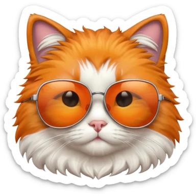 Cat with sunglasses sticker