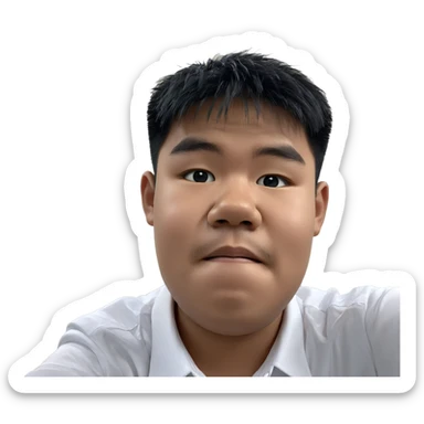 boy in white collared shirt sticker