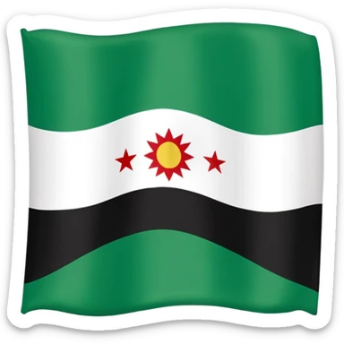Just do a simple flag I want to put in my bio. Have u seen the panjshir flag do that it’s not in the emojis but make it exactly like the picture don’t add anything else. something on the middle search it up and make it in a shape of flag like the emojis no it’s goes like green on  sticker