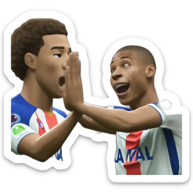 jude bellingham celebrating behind his back mbappe crying sticker