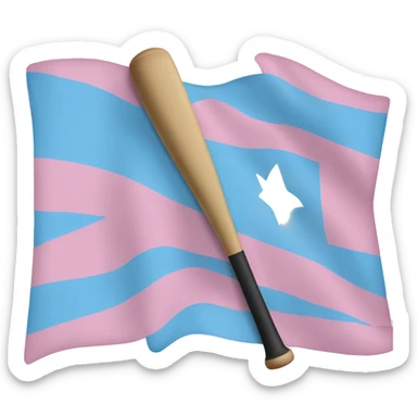 Transgender flag baseball bat sticker