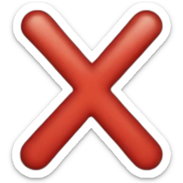 Create a red 'X' emoji sticker
