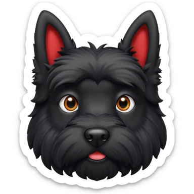 Black scottie dog  sticker