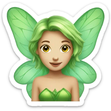 Little green fairy sticker