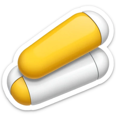 pill emoji yellow and white sticker