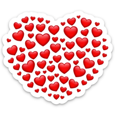 A love emoji with more hearts then ever sticker